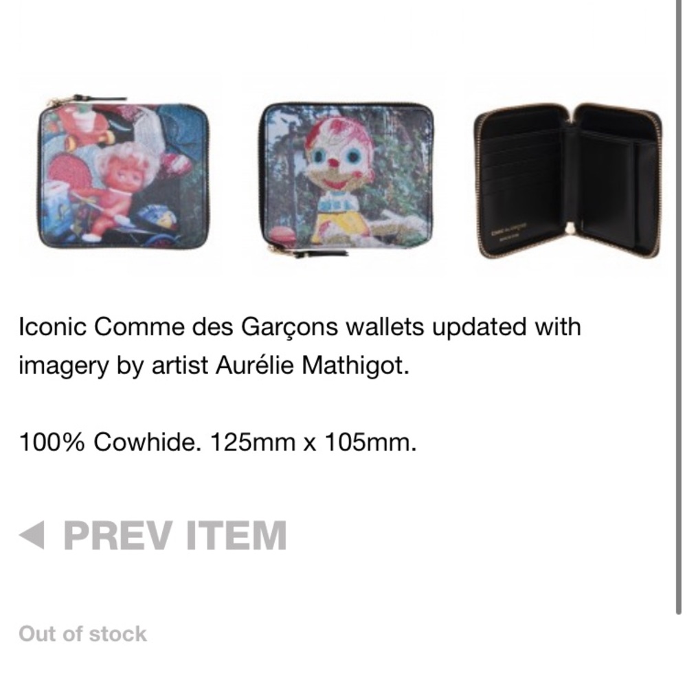 Rare Comme Des Garçon Aurelie Mathigot wallet - Picture 9 of 9